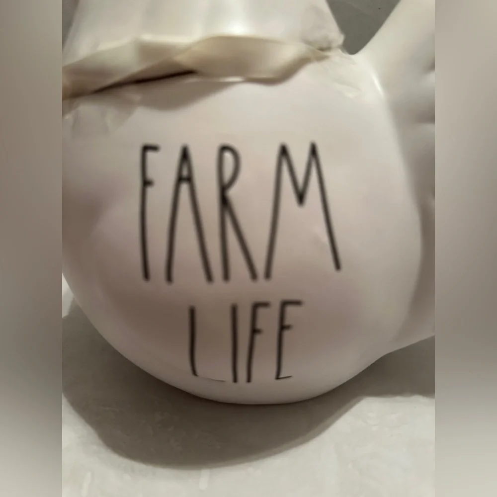 Rae Dunn FARM LIFE Rooster Figure Cannister Cookie Jar Rustic Kitchen Decor NEW